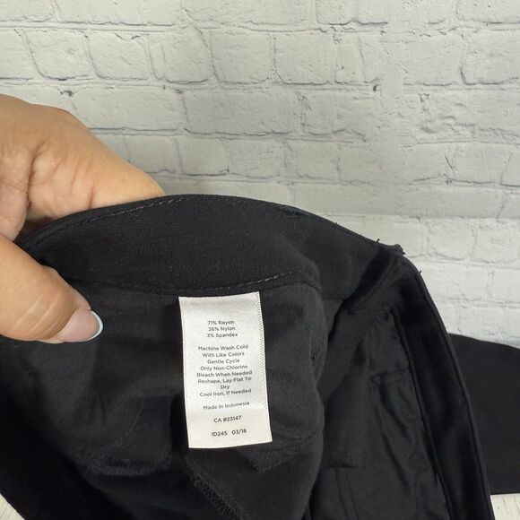 Talbots Jeans Women Size 14 Petite Black High Rise Jegging Ankle Straight Preppy - Picture 6 of 11